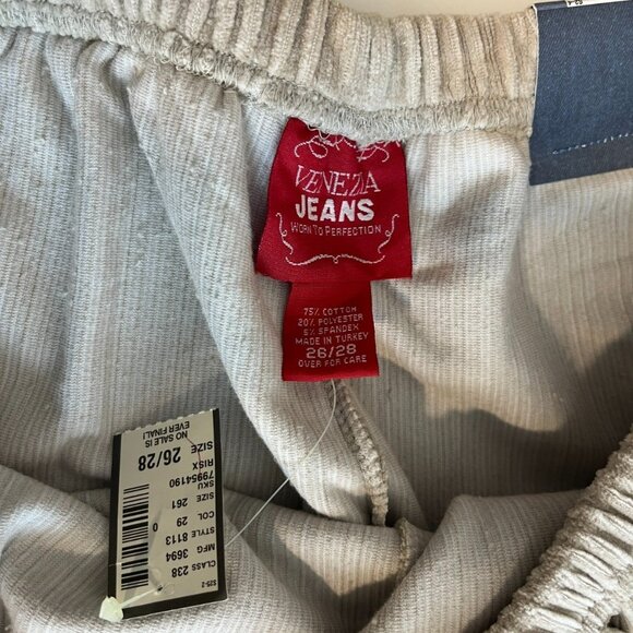 Venezia Jeans Womens Khaki Colored Stretch Straight Legged Sweatpants Size 26/28 - Picture 3 of 9